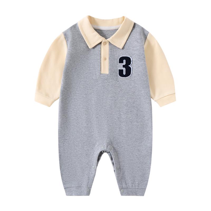 Autumn Fashion Baby Boy Romper Polo Shirt - Toddler Gentleman Style Outerwear