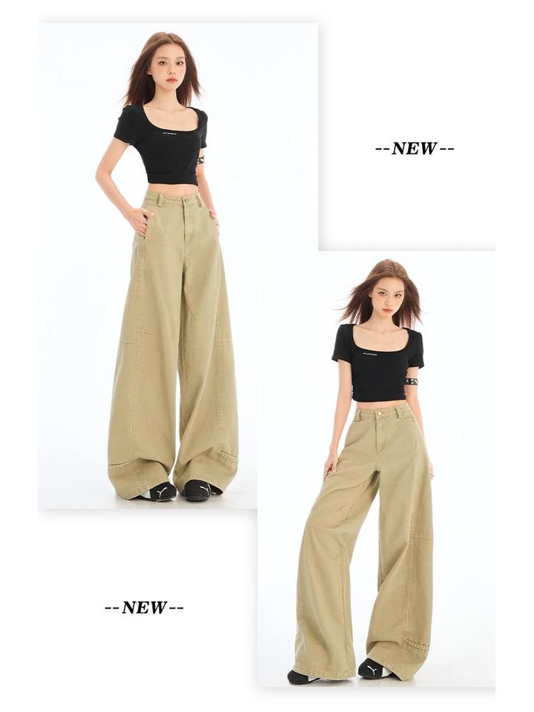 New Women's High Waist Retro Wide-Leg Jeans - Autumn/Winter Collection