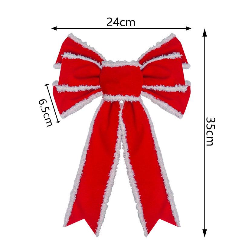 Red Christmas Bows Outdoor Decorations Large Christmas Tree Top Bow Velvet Wreath with Glitter Gold Edge Front Door Decoration