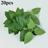 20pcs Silk Roses Green Leaf Artificial Plants Decorative Flowers for Wreaths Christmas Home Decor Wedding Bridal Accessories