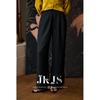 JK&JS 2025 Autumn Rayon Blend Straight-Leg Mid-Waist Casual Pants
