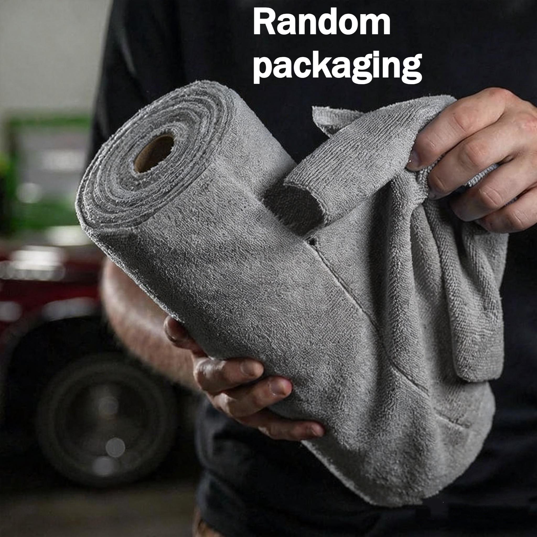 50pcs Thickened Microfiber Cleaning Cloths, Highly Absorbent Rags, Reusable Disposable Towels, Rolled Tearable Cleaning Wipes