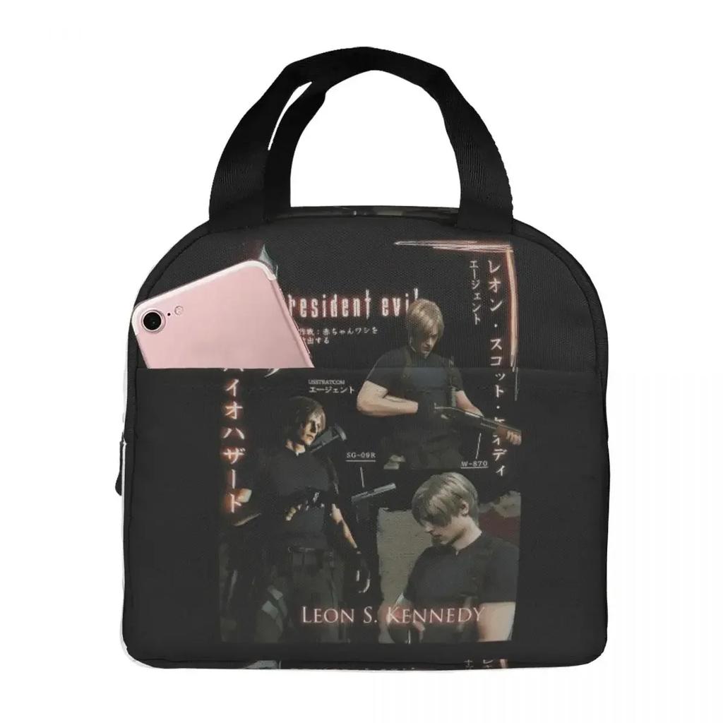 Leon Kennedy Insulated Lunch Bag for Women Kids Leakproof Food Boxes Thermal Lunch Box Tote