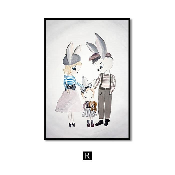 Pink Nursery Girl Flower Wall Art Canvas Painting Horse Swan Nordic Posters and Prints Wall Pictures for Living Room Kids Room