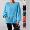2025 New Autumn and Winter Casual Fashion Solid Color Long-sleeved Sweatshirt