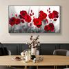 1pc Abstract Red Flower Painting Wall Art Decoration for Living Room Wall Decoration, Bedroom Wall Decoration, Canvas Wall Decor