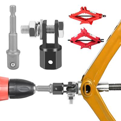 1/2 Inch Car Scissor Jack Adapter Drive Impact Wrench Tool Automotive Jack Drill Adapter Use with Electric Drill Drive Impact