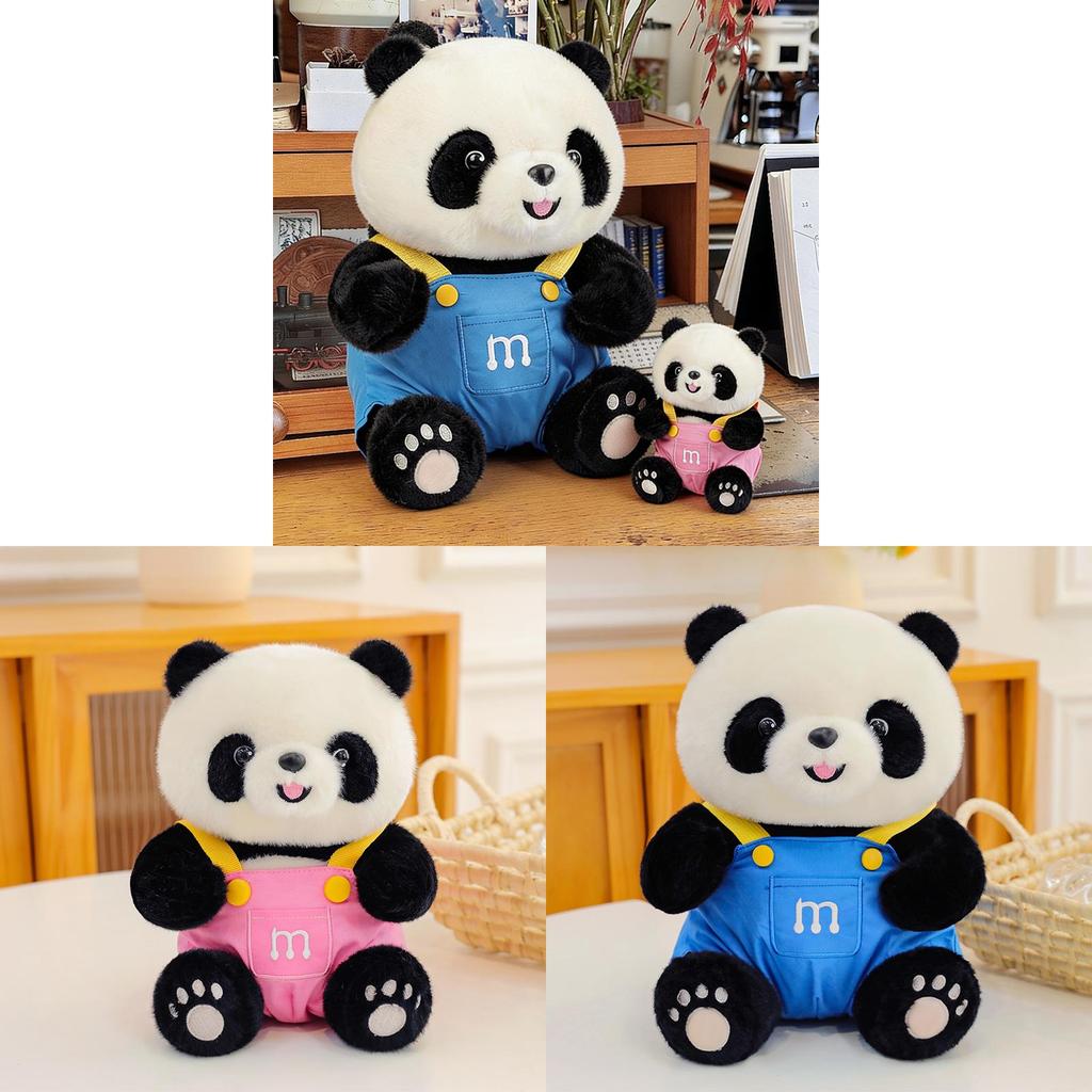 Plüschtier Panda mit Zeichentrickdesign für Kinder, Reiseandenken und tröstendes Geschenk