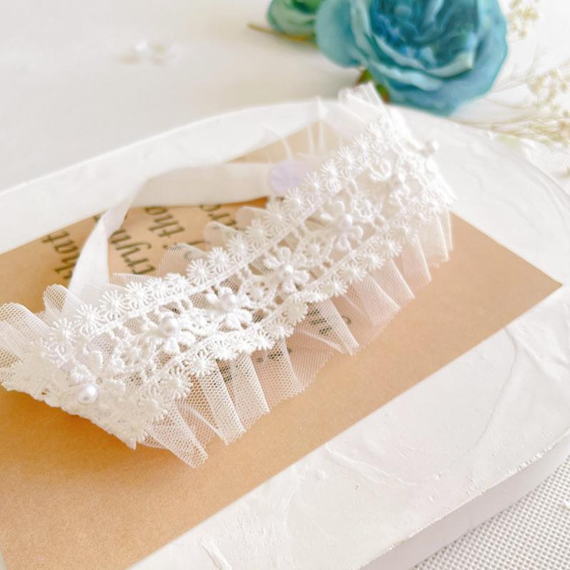 

Lace Baby Headband With Princess Decor Newborn Infant Photo Headwear For First Birthday Photography Party Hair Accessories