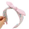 Children Knotted Bowknot Hairband Flower Print Hairhoop for Casual Wear And Spring DressingUp Accessory Party Headwear