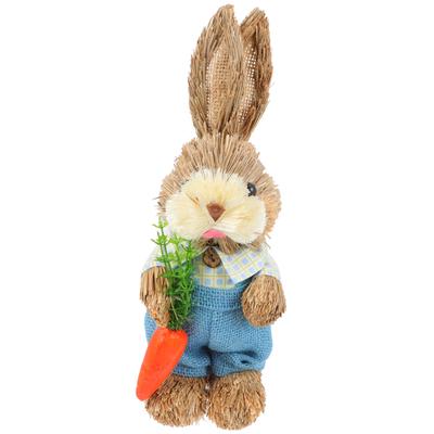 Exquisite Easter Straw Woven Rabbit Straw Woven Craft Adornment Festival Decor
