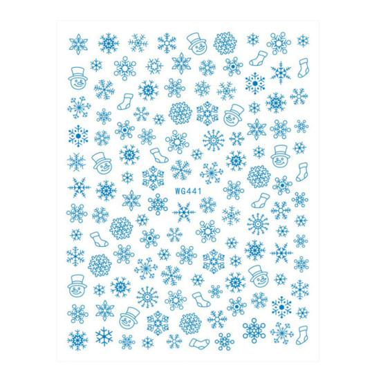 1/2Pcs Colorful Snowflake Nail Art Sticker Self-adhesive DIY Home Salon Winter Christmas Snowflake Women Fake Nail Decoration Decal