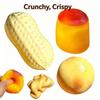 Crunchy Caramel Pudding Stress Ball Squishy Toy Crispy Peanuts, Potatoes Stress Ball Fidget Toy ASMR Sensory Stress Relief Toys