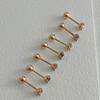 BettyU 14k Gold Natural Gemstone 2mm Mini Gold Piercing