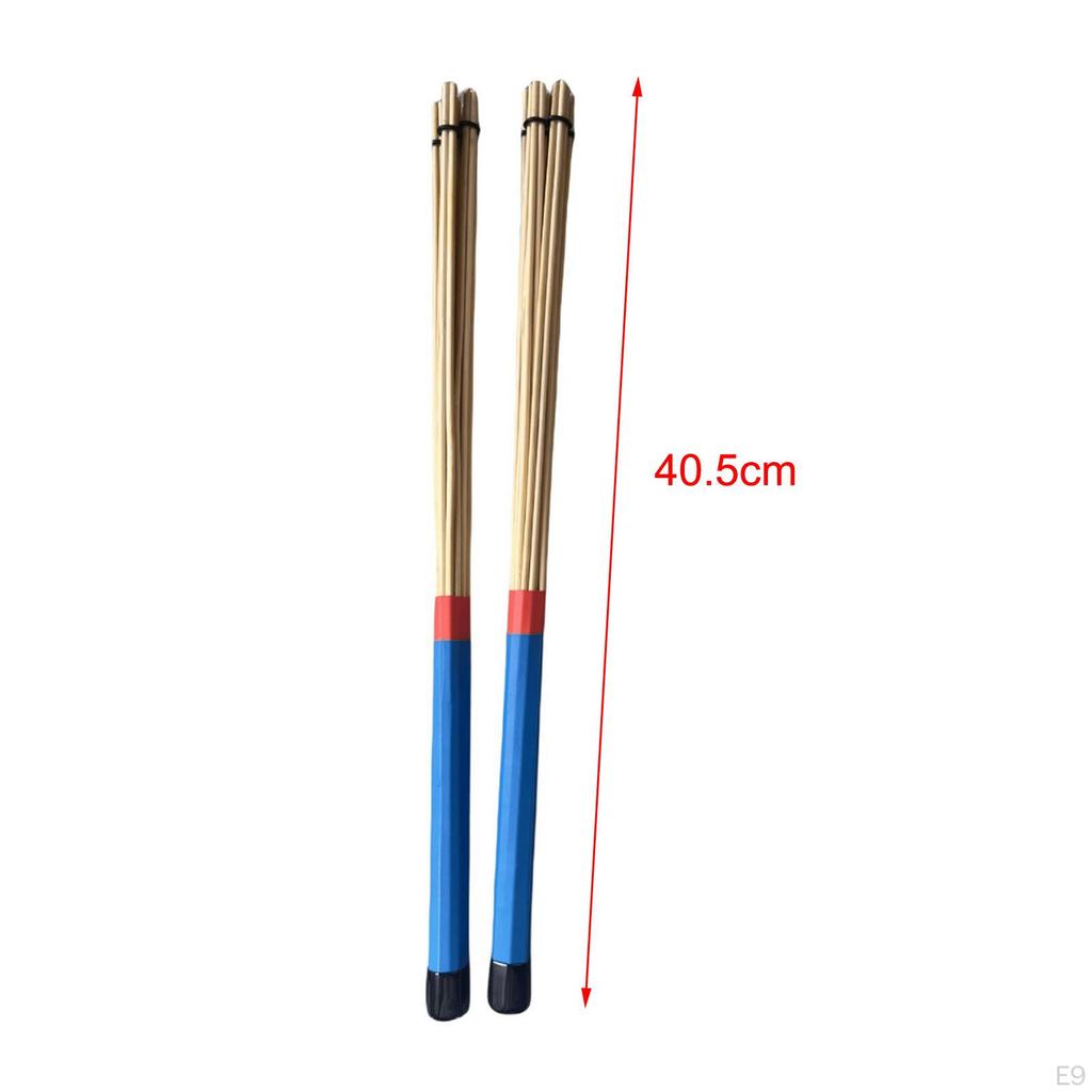 2 stück Bambus Drum Stick Stangen Bürsten Sticks Glatte Griffe 15,94 zoll Länge für Akustische