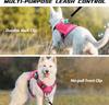 Tactical Dog Harness: Heavy-Duty 1000D Nylon No-Pull Control with Front Leash - Reflective Safety Vest for Large Dogs with Top