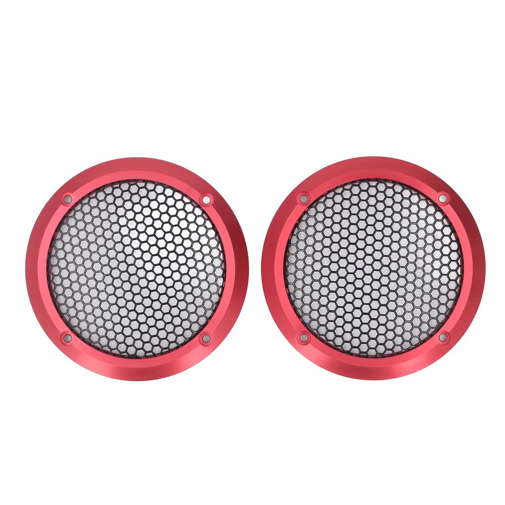 2pcs Speaker Covers Black Round Speaker Grill Mesh Decorative Subwoofer Car Speaker Grill Protector