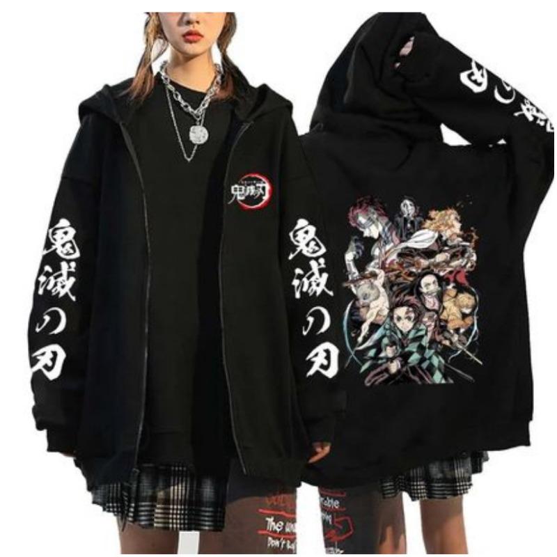 Fashion Printed Casual Zip Sweatshirt Loose Hoodies Sweatshirts Girls