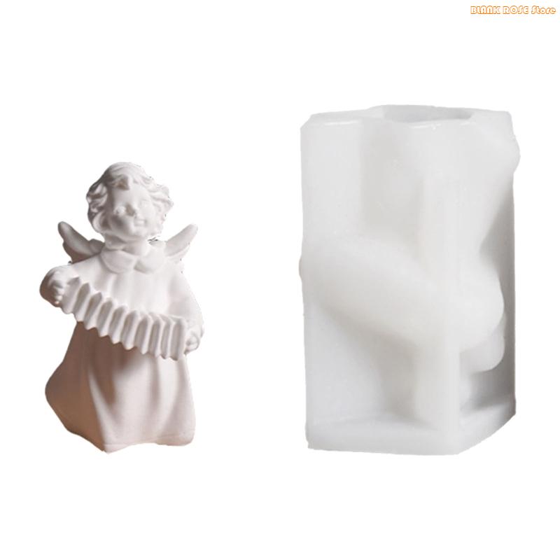 K1AE Angel Wine Statue Silicone Molds Silicones Mould Easy Demodling for Epoxy Resin Soap Making