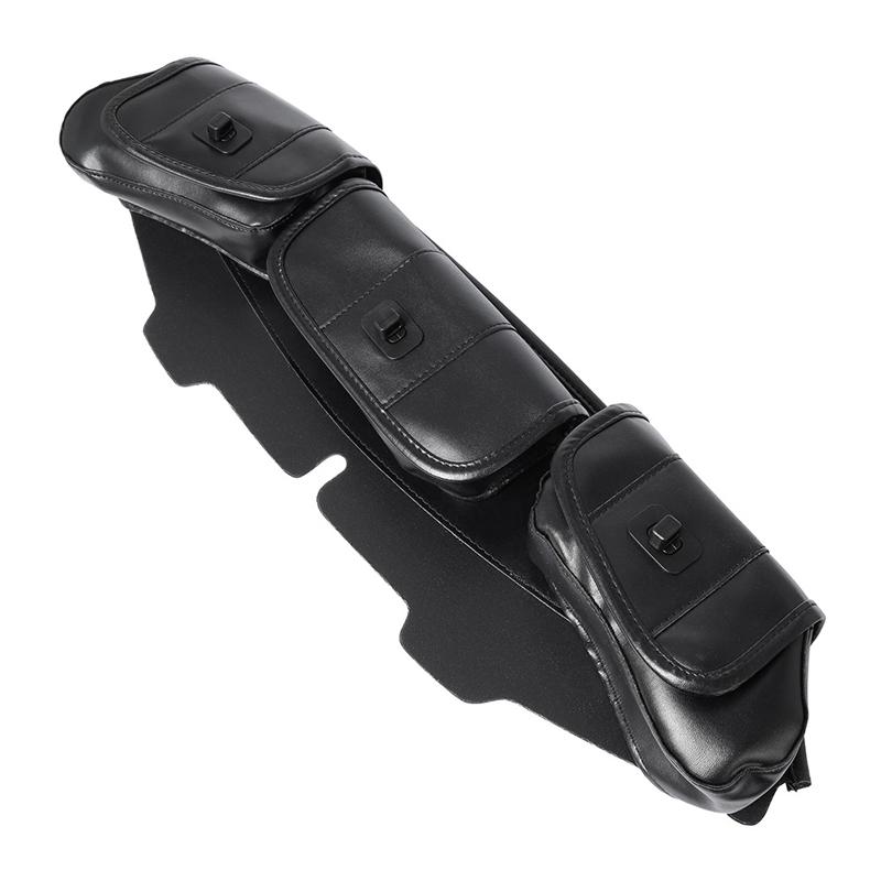 Black Motorcycle Windshield Bag Saddle 3 Pouch Pocket case for Harley Davidson Touring 1996-2013 чёрный