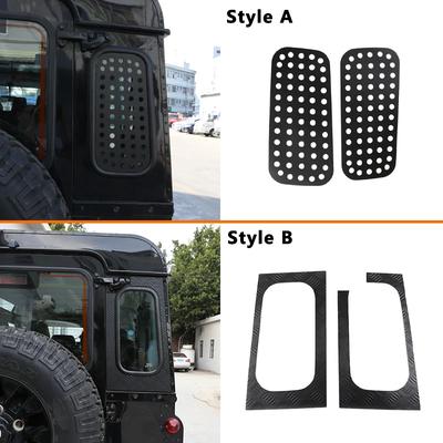 Car Rear Trunk Side Window Glass Panel Decoration Protective Cover For Land Rover Defender 90 110 2004-2018 Exterior Accessories