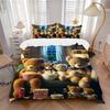 3pcs Anime Teddy Bear Bedding Set - Includes One Quilt Cover and Two Pillowcases (No Core) - Perfect for Bedroom and Guest Room Decoration,