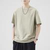 260g Heavy Japanese Loose Ice Silk Embroidered Short-sleeved T-shirt Men's Summer Casual