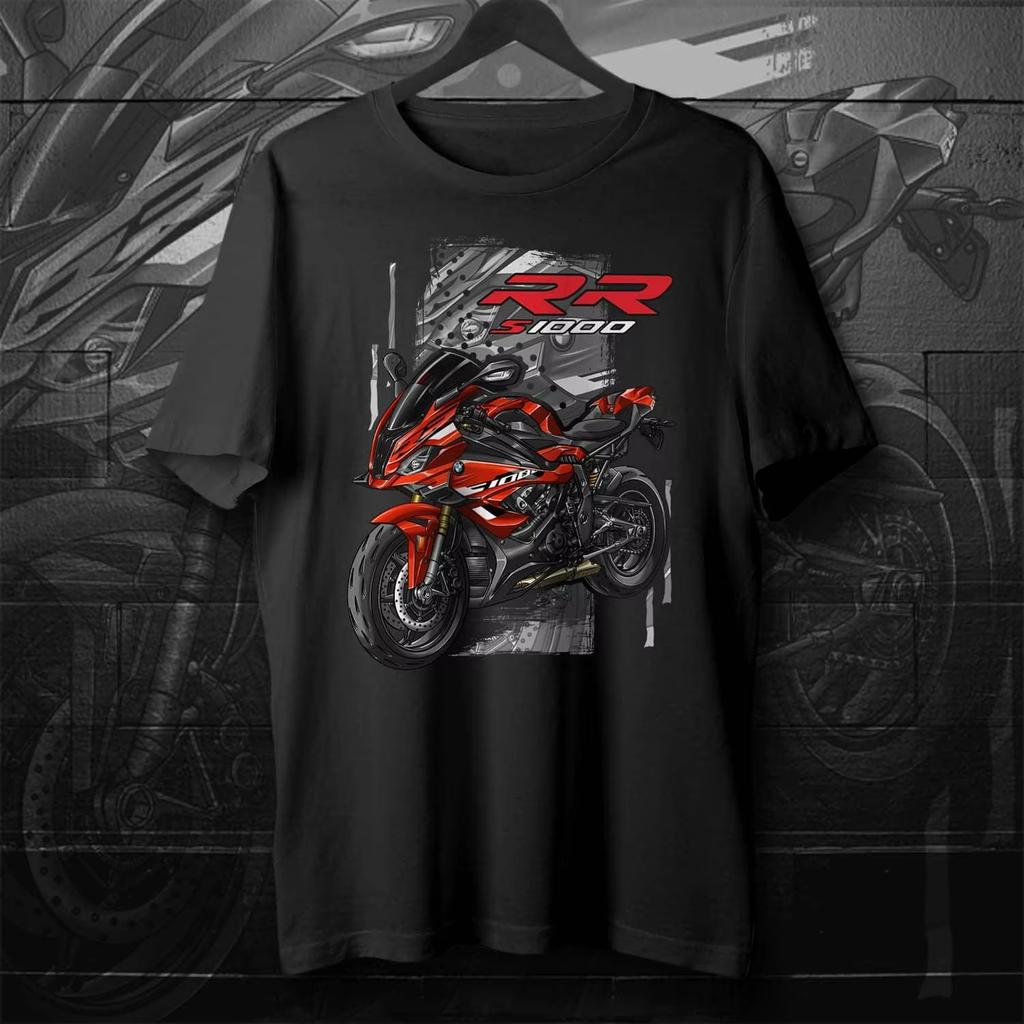 Motorcycle O-Neck Short Sleeve Summer Casual Mens T-shirt Classic German S1000RR Motorcycle Fashion Rider T-Shirt