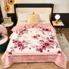 High End Printed Warm Winter Raschel Blanket for Bed Soft Warmth Thickened Single Double Quilts Skin Friendly Weighted Blankets