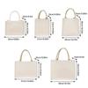 Reusable DIY Hand Drawn Canvas Bag Foldable Beige Blank Tote Sack Large Capacity Travel Shopping Bag