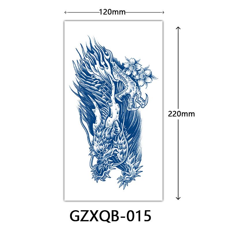 Herbal Half Arm Tattoo Stickers, Big Arm Juice Semi-Permanent Tattoo Stickers, Sweatproof Tattoo