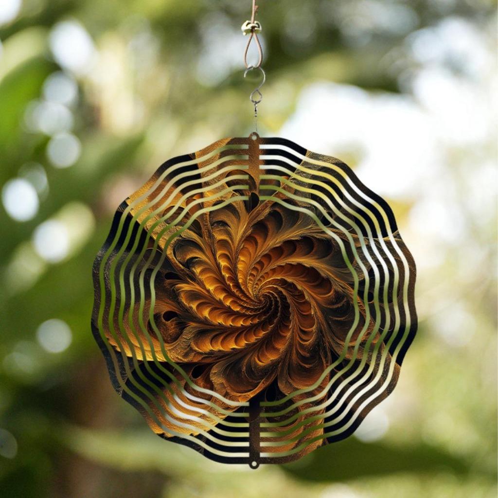 360 Degree Hanging Hook 10 Inch Metal Wind Chime Vibrant Abstract Design Durable Garden Decor Perfect Gift for Friends and Family Outdoor Patio Decor