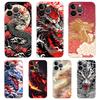Soft TPU Transparent Phone Case Cover for iPhone 16 15 14 13 12 11 Pro Max XR 8 7 Plus XR Shell Illusory Color Chinese Dragon