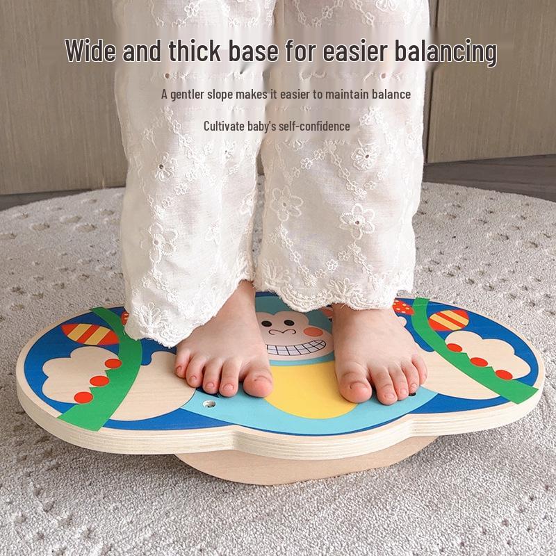 Children's Wooden Balance Board: Early Education Puzzle for Sensory and Focus Training.