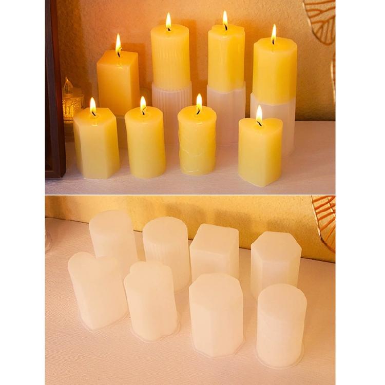 Silicones Candle Molds for Epoxy Resins Cylinder Silicones Candle Molds for Candle Soap Fondant Silicones Molds