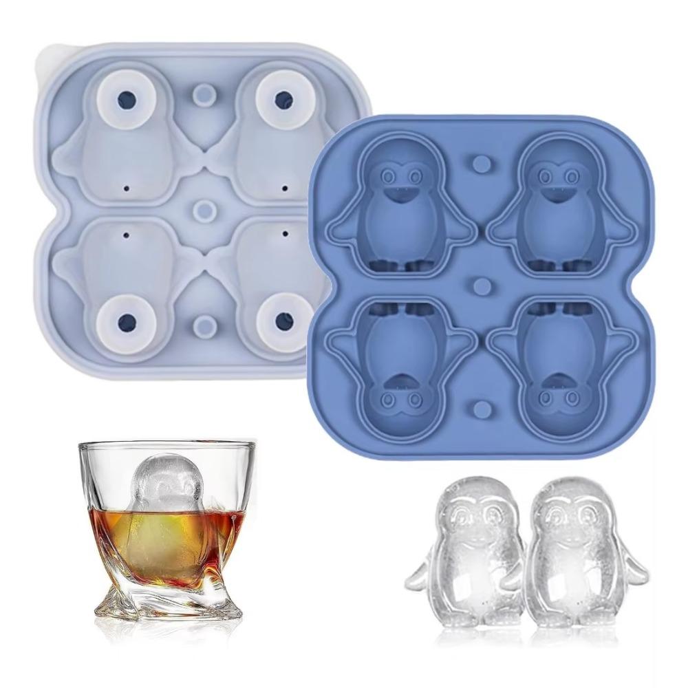 

Форма для льда в виде пингвина, большая толстая силиконовая форма для льда для виски, 2,2 дюйма, забавная форма, подходящая для коктейлей, форма для льда для бурбона