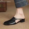 Fashion Women Slippers Heeled Sandals Comfort Mules Shoes Woman Loafers 2025 Brand Casual Shoes Shallow Summer Soft Leather Sandalias