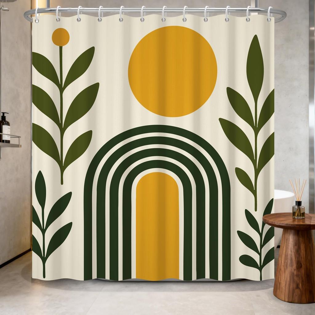 Waterproof Fabric Shower Curtain-Cute Black Cat Animal Print Bathroom Curtain for Kids, Funny Bath Curtain with Hooks Bathroom