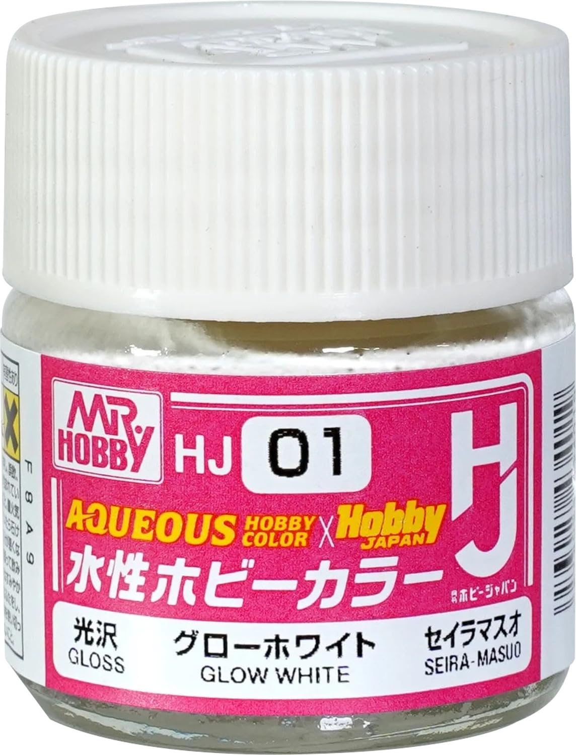 

GSI Creos Hobby Color HJ Series Glow White Gloss 10ml Model Paint HJ01 Water-based білий