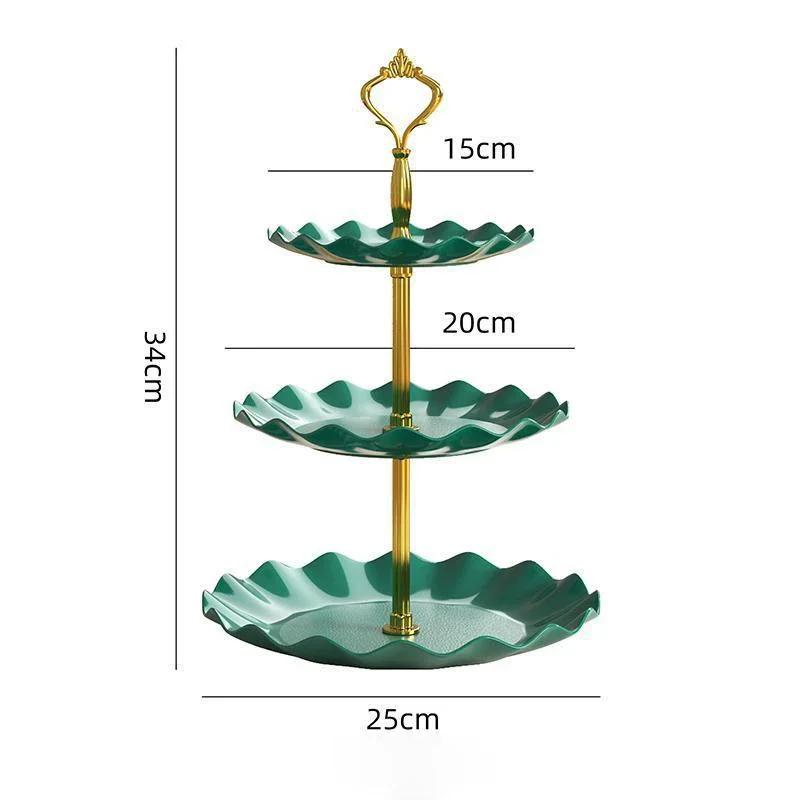 3 Layers Cake Candy Stand Cupcake Plates Desserts Snack Candy Buffet Stand Tower Christmas Wedding Party Dessert Tray Home Decor
