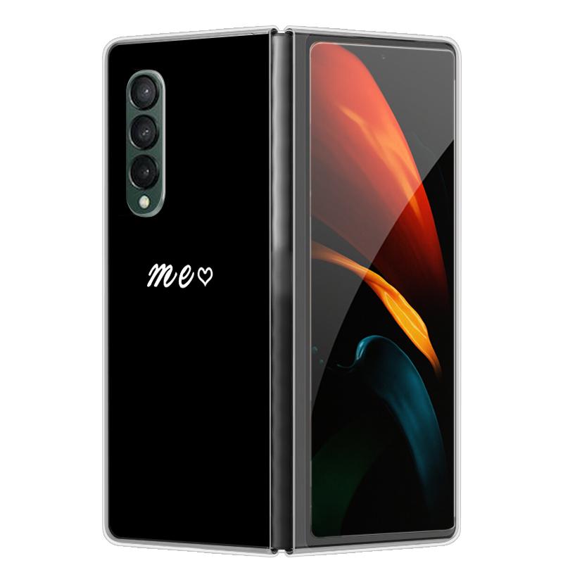 Etui na Galaxy Z Fold 7 6 5 3 4 2 Przezroczyste Twarde Składane Luksusowe Malowane Dla Samsunga Z Fold 7 Fold Specjalne Fold2 Przezroczyste Etui