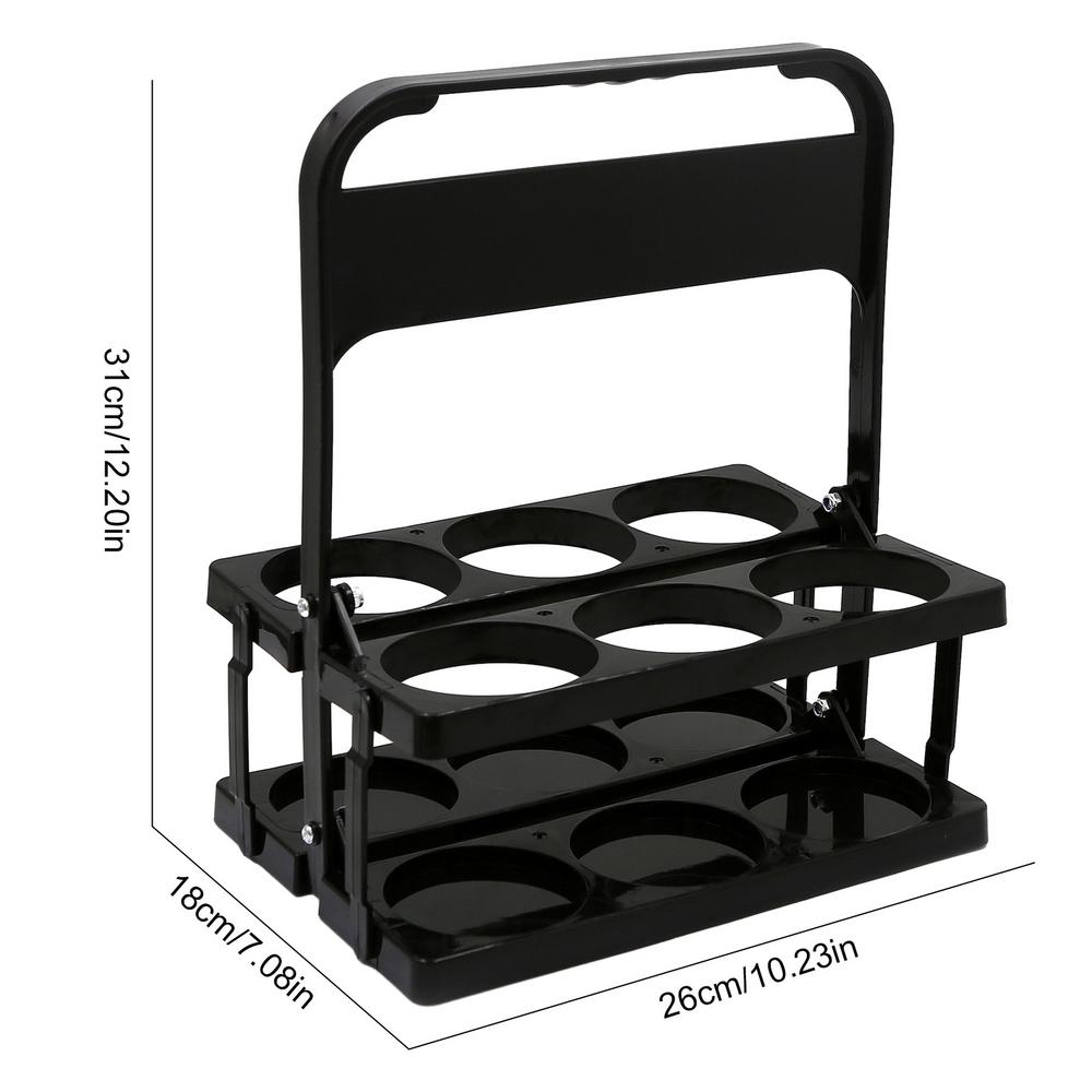 Suport pentru sticle de bere pliabil, pachet de 6 culori, cu mâner, portabil, reutilizabil, suport pentru pahare de vin, container pentru băuturi