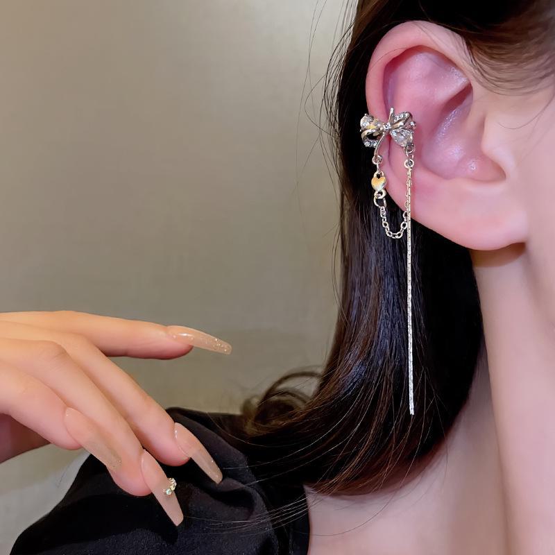 Elegant Butterfly Tassel Ear Bone Clip - No Piercing Needed