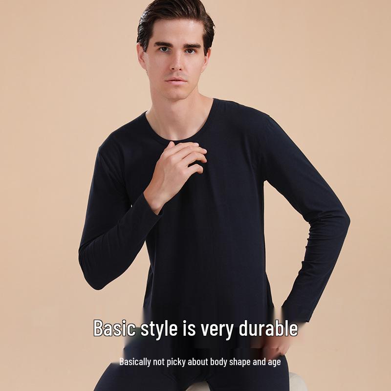 Men's Slim Fit Pure Cotton Thermal Underwear Set - Autumn/Winter Collection
