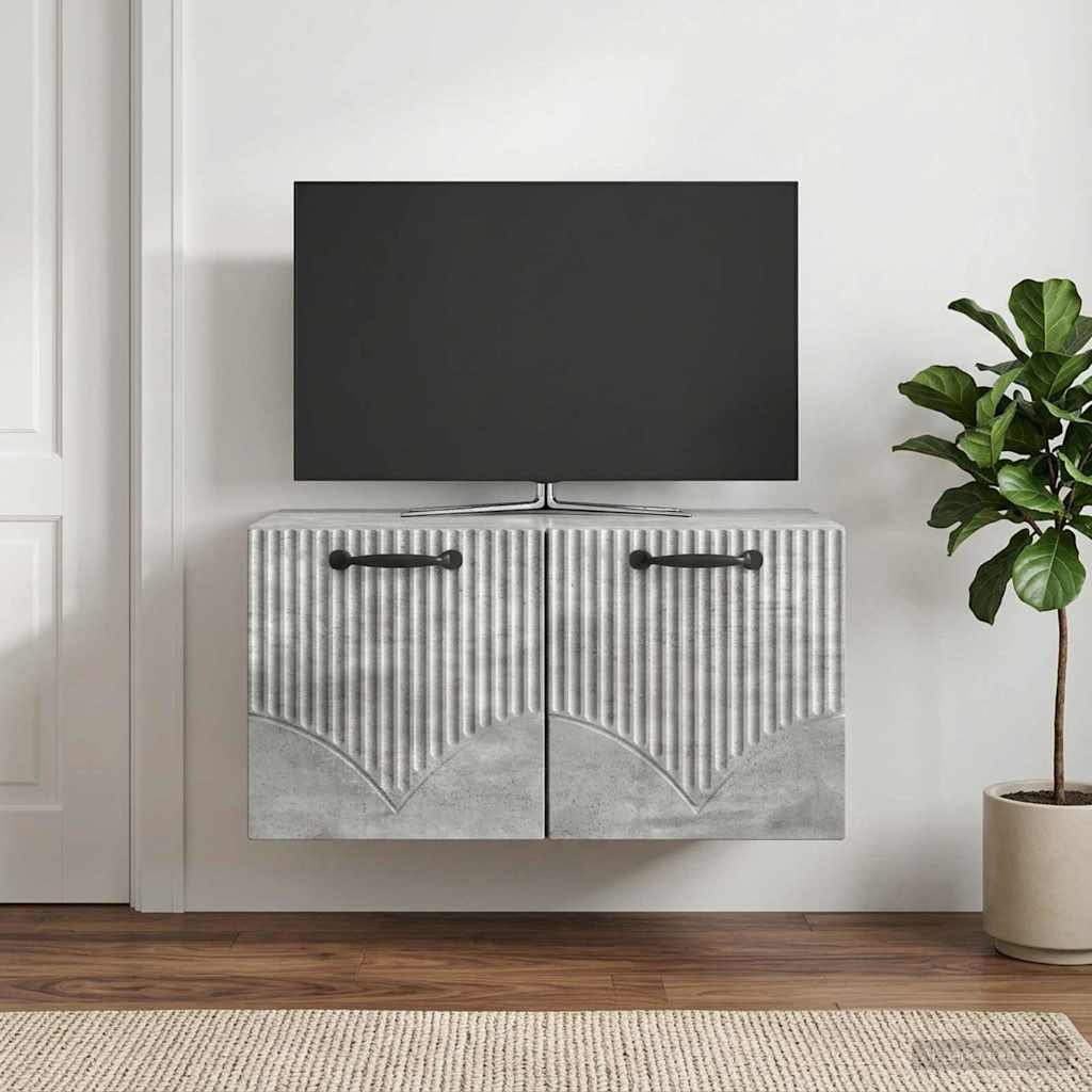 Wall Mounted TV Cabinet Concrete Grey 59.5 x 41 x 30 cm
