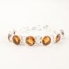 Citrine Yellow Gemstone 925 Sterling Silver Jewelry Handmade Women Bracelet  9" RB-7-4