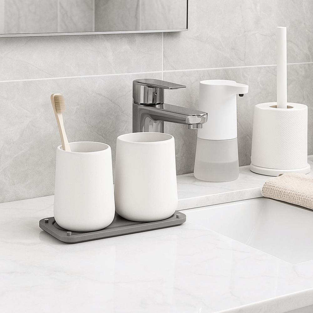 Non-Slip Diatom Mud Coasters Water Absorbent Sponge Holder Sturdy Toothbrush Holder  Bathroom