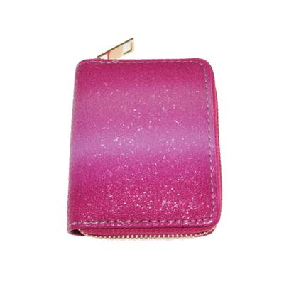 New Gradual Change Color Laser Short Zipper Small Wallet, Wallet