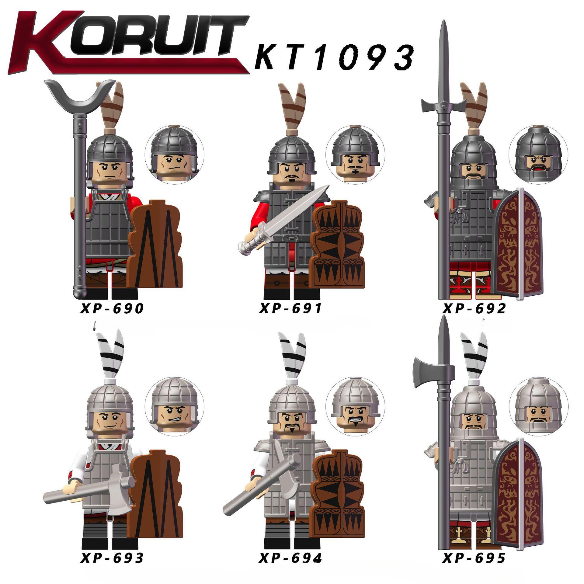 

KT1093 Китайская древняя династия Хань, гоплит, элитная пехота, легкая пехота, строительные блоки, игрушка