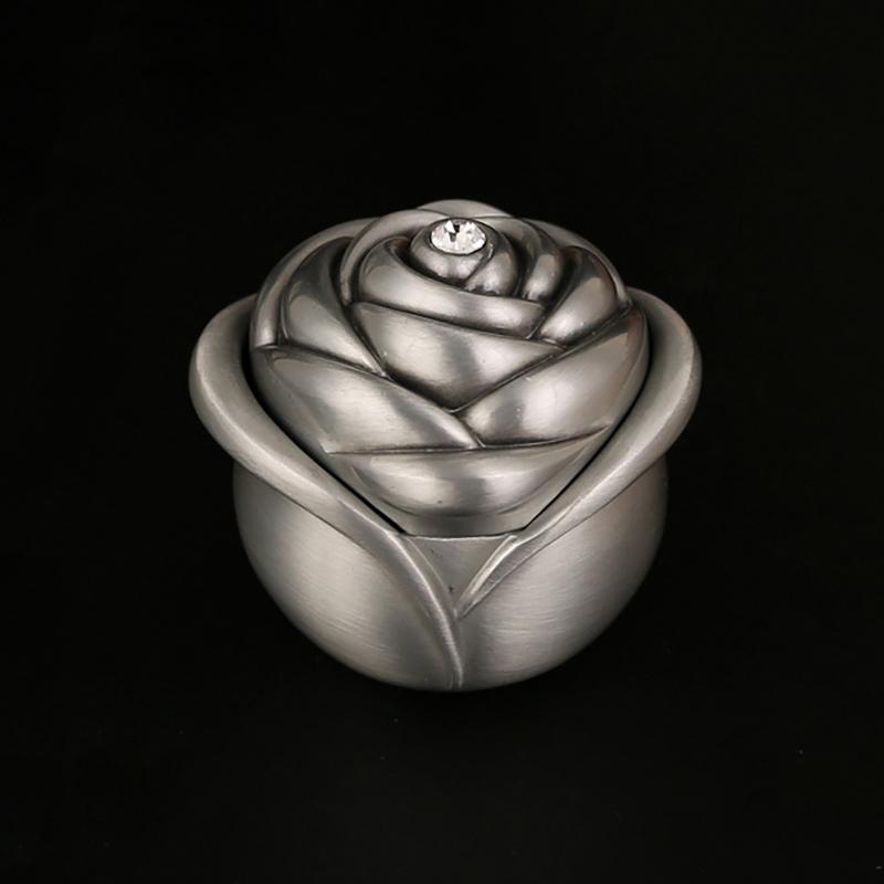 Rose Ring Box Home Ornaments Decoration Jewelry Box Metal Anti-Fall Marriage Proposal Retro Ring Box